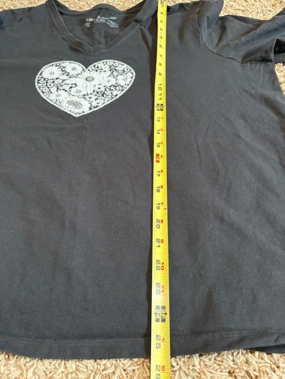 Life is Good Women's Flowerful Love Long Sleeve Crusher Vee Size XXXL 100%cotton - Picture 7 of 8